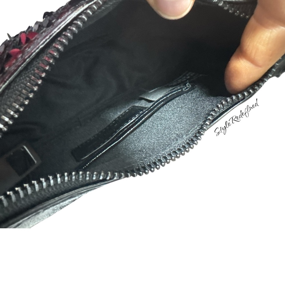 NWT $60msrp Nicole Miller Black Sequin Shoulder Bag - Picture 3 of 7